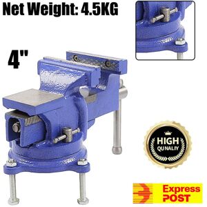 Table Vice 4" Heavy Duty Bench Vice with 360 Degrees Swiveling Base Cast Iron Workshop Vise Swivel Workshop Bench Vice Clamp for Workshop Factory Table Vice 4" Heavy Duty Bench Vice with 360 Degrees Swiveling Base Cast Iron Workshop Vise Swivel Workshop Bench Vice Clamp for Workshop Factory