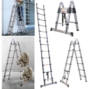 DAYPLUS Telescopic Ladder Retractable Extension Folding A-Frame (1.9M+1.9M) 3.8M Ladders DAYPLUS Telescopic Ladder Retractable Extension Folding A-Frame (1.9M+1.9M) 3.8M Ladders