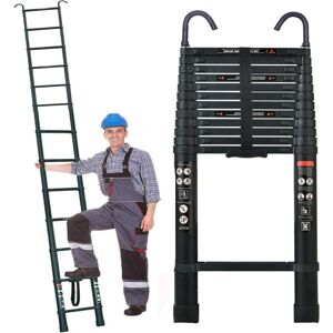 BRIEFNESS Telescoping Ladder 16.5ft Aluminum Telescopic Extension Ladder Extendable Ladders with 2 Detachable Hooks Portable Lightweight Safety Lock Best for BRIEFNESS Telescoping Ladder 16.5ft Aluminum Telescopic Extension Ladder Extendable Ladders with 2 Detachable Hooks Portable Lightweight Safety Lock Best for