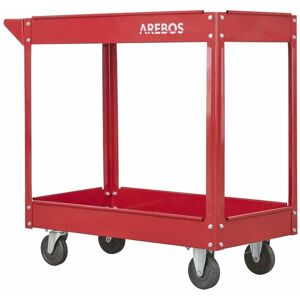 Arebos - Tool Trolley 2 Level Mobile Workshop Trolley Cart Storage Shelf on Wheels - Red Arebos - Tool Trolley 2 Level Mobile Workshop Trolley Cart Storage Shelf on Wheels - Red
