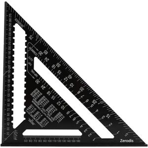 BDD - Triangle Square Angle Ruler Protractor High Precision Aluminum Alloy Measuring Tool 12 Inch, Black BDD - Triangle Square Angle Ruler Protractor High Precision Aluminum Alloy Measuring Tool 12 Inch, Black