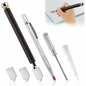 Héloise - Tungsten Carbide Glass Cutter, Professional Glass Cutter, Glass Cutting Tool, Glass Cutter, Alloy Handle Glass Cutter, for Cutting 2-20mm Héloise - Tungsten Carbide Glass Cutter, Professional Glass Cutter, Glass Cutting Tool, Glass Cutter, Alloy Handle Glass Cutter, for Cutting 2-20mm