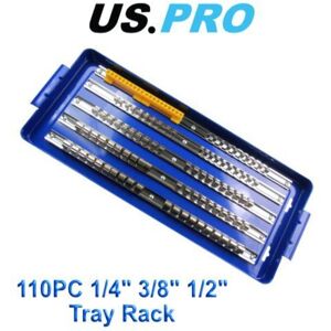 US PRO 110pc 1/4" 3/8" 1/2" Socket Storage Tray Rack 1494 US PRO 110pc 1/4" 3/8" 1/2" Socket Storage Tray Rack 1494