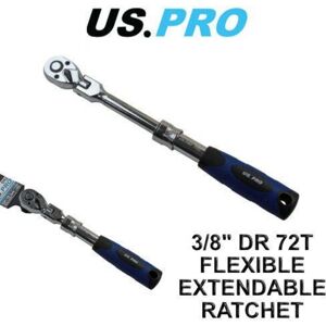 Us Pro - 3/8'' ratchet telescopic flexi head reversible quick release wrench 5162 Us Pro - 3/8'' ratchet telescopic flexi head reversible quick release wrench 5162