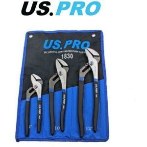 Us Pro - waterpump plier 3PC 8'' 10'' 12'' pipe wrench stillson plumbers pliers 1830 Us Pro - waterpump plier 3PC 8'' 10'' 12'' pipe wrench stillson plumbers pliers 1830