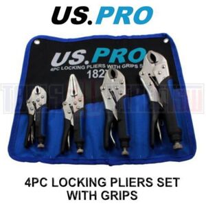 US PRO Locking Pliers 4pc Mole Grips Adjustable Wrench Vice Grips Pliers 1827 US PRO Locking Pliers 4pc Mole Grips Adjustable Wrench Vice Grips Pliers 1827