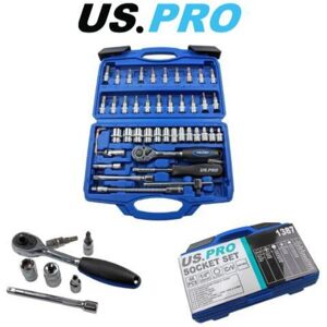 US PRO TOOLS 1/4" DRIVE RATCHET SOCKET SET 4~14mm Hex Torx Screw Bits 1387 US PRO TOOLS 1/4" DRIVE RATCHET SOCKET SET 4~14mm Hex Torx Screw Bits 1387