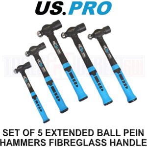 Us Pro - Ball Pein Hammers Set 5pc 8oz 16 24 32oz 40oz Machinists tpr Hammer 4531 Us Pro - Ball Pein Hammers Set 5pc 8oz 16 24 32oz 40oz Machinists tpr Hammer 4531