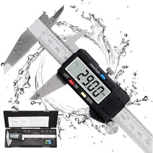 WOIYIC Vernier Caliper, Digital Vernier Caliper 150mm Stainless Steel Large LCD Display Adjustable Accuracy 0.01mm, mm/inch conversion, Splashproof, WOIYIC Vernier Caliper, Digital Vernier Caliper 150mm Stainless Steel Large LCD Display Adjustable Accuracy 0.01mm, mm/inch conversion, Splashproof,