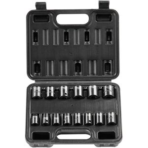 VEVOR 3/8' Drive Impact Socket Set, 14 Piece Shallow Socket Set Metric 7-20mm, 6 Point Cr-Mo Alloy Steel for Auto Repair, Easy-to-Read Size Markings, VEVOR 3/8' Drive Impact Socket Set, 14 Piece Shallow Socket Set Metric 7-20mm, 6 Point Cr-Mo Alloy Steel for Auto Repair, Easy-to-Read Size Markings,