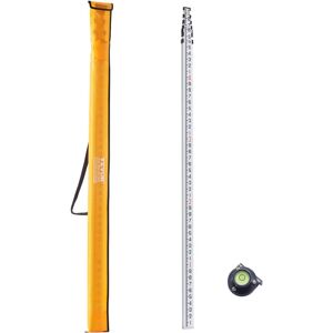 VEVOR Aluminum Grade Rod, 25-Feet/10ths 6 Sections Telescopic Measuring Rod,Double-Sided Scale 1/10ft Leveling Rod Stick,Aluminum Alloy Survey Rod w/ VEVOR Aluminum Grade Rod, 25-Feet/10ths 6 Sections Telescopic Measuring Rod,Double-Sided Scale 1/10ft Leveling Rod Stick,Aluminum Alloy Survey Rod w/