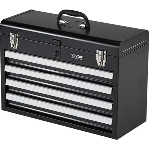 VEVOR Metal Tool Box, 20.5-inch, Portable Metal Tool Box with 4 Drawers, Small Tool Chest with EVA Liners, Ball Bearing Slide Drawers Locking & VEVOR Metal Tool Box, 20.5-inch, Portable Metal Tool Box with 4 Drawers, Small Tool Chest with EVA Liners, Ball Bearing Slide Drawers Locking &
