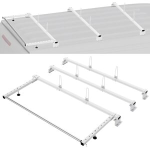 VEVOR Trailer Ladder Rack, 56" 3 Crossbars Ladder Roof Rack, Heavy-duty Steel Van Roof Ladder Rack, 90 kg Capacity Each Bar Van Ladder Rack with VEVOR Trailer Ladder Rack, 56" 3 Crossbars Ladder Roof Rack, Heavy-duty Steel Van Roof Ladder Rack, 90 kg Capacity Each Bar Van Ladder Rack with