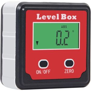 Ikodm - Waterproof lcd Inclinometer for Magnetic Digital Protractor with Built-in Magnets Red Ikodm - Waterproof lcd Inclinometer for Magnetic Digital Protractor with Built-in Magnets Red