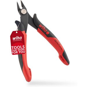 Wiha Precision diagonal cutters for electronics, small (27391) wide pointed head without beveled edges 130mm i wire cutter for electrical installations i Wiha Precision diagonal cutters for electronics, small (27391) wide pointed head without beveled edges 130mm i wire cutter for electrical installations i