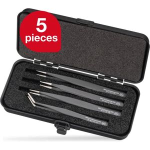 Wiha - smd tweezers set Professional esd (32349), tweezers for electrostatic components, fine pliers for gripping, precision tweezers with box, Wiha - smd tweezers set Professional esd (32349), tweezers for electrostatic components, fine pliers for gripping, precision tweezers with box,
