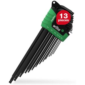 L-key set 13 pcs. in ErgoStar holder torx i T5-T45 i Ball end i Black oxidized i Allen key set i Torx wrench set (43847) - Wiha L-key set 13 pcs. in ErgoStar holder torx i T5-T45 i Ball end i Black oxidized i Allen key set i Torx wrench set (43847) - Wiha