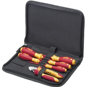 Electrician's tool set (33969), screwdriver, diagonal cutters, 6 pcs. in bag - Wiha Electrician's tool set (33969), screwdriver, diagonal cutters, 6 pcs. in bag - Wiha