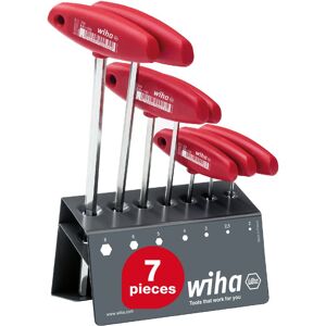 Wiha - L-key with T-handle set hex 7 pcs. i incl. work bench stand i brilliant nickel-plated i L-key with T-handle (00953) Wiha - L-key with T-handle set hex 7 pcs. i incl. work bench stand i brilliant nickel-plated i L-key with T-handle (00953)