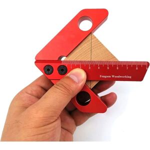 TINOR Woodworking Measuring Tool, Line Gauge Center, 45/90 Degree Right Angle Line Gauge Carpenter Ruler TINOR Woodworking Measuring Tool, Line Gauge Center, 45/90 Degree Right Angle Line Gauge Carpenter Ruler