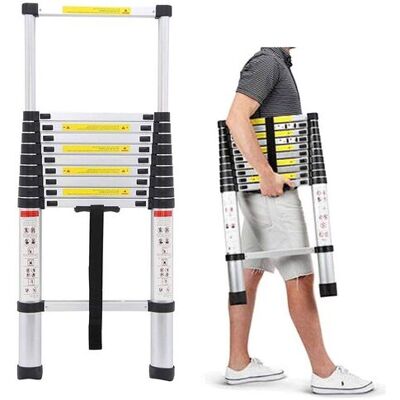 BRIEFNESS 10.5Ft 3.2M Extendable Alminium Ladders Telescopic Folding Extending Portable 11 Steps Loft Extension Ladder diy Multi Purpose Ladder BRIEFNESS 10.5Ft 3.2M Extendable Alminium Ladders Telescopic Folding Extending Portable 11 Steps Loft Extension Ladder diy Multi Purpose Ladder
