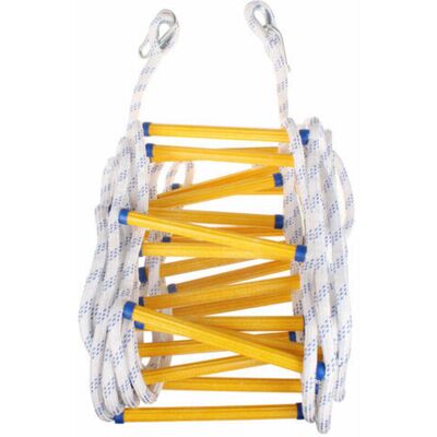 BASETBL 10M Fire Escape Rope Ladder Heavy Duty Fire Safety Ladder with Carabiners BASETBL 10M Fire Escape Rope Ladder Heavy Duty Fire Safety Ladder with Carabiners