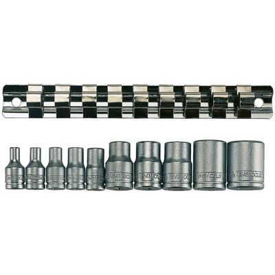 Tengtools - Teng M3814 M3814 Socket Clip Rail tx-e Set of 10 3/8in & 1/4in Drive TENM3814 Tengtools - Teng M3814 M3814 Socket Clip Rail tx-e Set of 10 3/8in & 1/4in Drive TENM3814