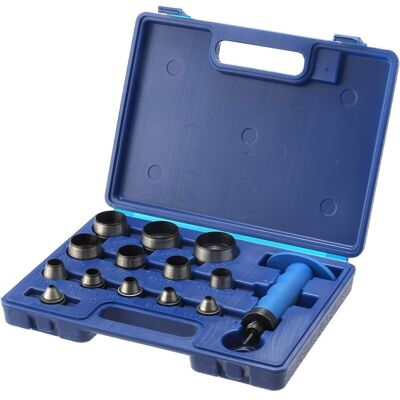 COOCHEER 14Pcs Hollow Punch Set, 5-35mm Professional Leather Hole Punch Cutter with Clamp Handle for Leather Working Belt Rubber Gaskets Watch Band COOCHEER 14Pcs Hollow Punch Set, 5-35mm Professional Leather Hole Punch Cutter with Clamp Handle for Leather Working Belt Rubber Gaskets Watch Band