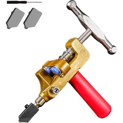 YS-YALOTRS 2-in-1 glass and tile cutting tool with tungsten steel blades and breaking pliers, manual hand cutter for glass, mirrors, ceramics and glazed tiles YS-YALOTRS 2-in-1 glass and tile cutting tool with tungsten steel blades and breaking pliers, manual hand cutter for glass, mirrors, ceramics and glazed tiles