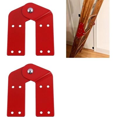TEHTUY (2 Pcs) Loft Ladder Hinge, Rafter Ladder Attachment Rod, Loft Ladder Accessories TEHTUY (2 Pcs) Loft Ladder Hinge, Rafter Ladder Attachment Rod, Loft Ladder Accessories
