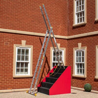 Trade Master Pro - 11-Rung 2 Section Stair Combination Ladder Trade Master Pro - 11-Rung 2 Section Stair Combination Ladder