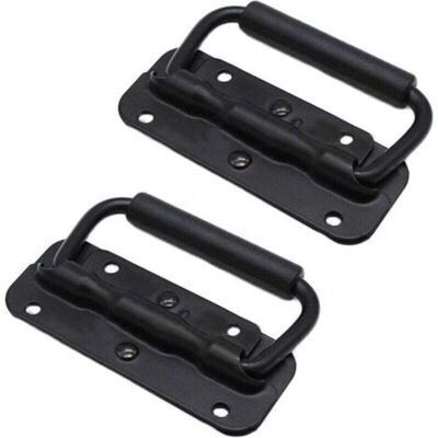 MCBOSON 2pcs stainless steel hand box handle lift toolbox folding spring handle, 100mm pull handle MCBOSON 2pcs stainless steel hand box handle lift toolbox folding spring handle, 100mm pull handle