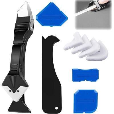 TEHTUY 3-in-1 Joint Removal Tools, Silicone Joint Remover Kit, Silicone Smoother, Grout Scraper, Silicone Joint Remover with Joint Smoother, Sealing Nozzles TEHTUY 3-in-1 Joint Removal Tools, Silicone Joint Remover Kit, Silicone Smoother, Grout Scraper, Silicone Joint Remover with Joint Smoother, Sealing Nozzles
