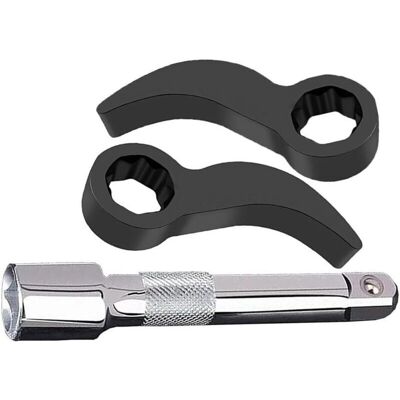 TEHTUY 3-piece pry bar wrench adapter kit, chrome vanadium steel automotive repair tools, pry bar adapters with extension rod for automotive repair TEHTUY 3-piece pry bar wrench adapter kit, chrome vanadium steel automotive repair tools, pry bar adapters with extension rod for automotive repair