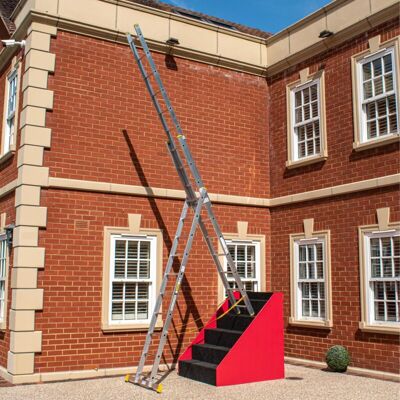 TRADE MASTER PRO 10-Rung 3 Section Stair Combination Ladder TRADE MASTER PRO 10-Rung 3 Section Stair Combination Ladder
