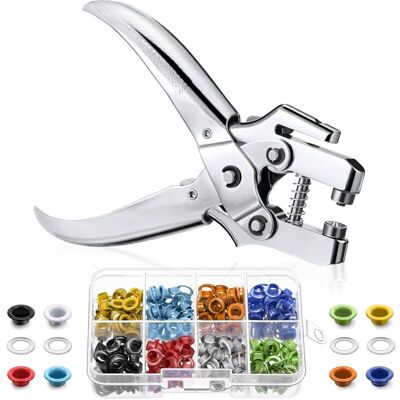 YS-YALOTRS 3/16 inch Grommet Tool Kit Eyelet Pliers Set Hole Punch Grommet Hand Press Pliers with 200 Pieces of Eyelets for Shoes, Bags, Clothing, YS-YALOTRS 3/16 inch Grommet Tool Kit Eyelet Pliers Set Hole Punch Grommet Hand Press Pliers with 200 Pieces of Eyelets for Shoes, Bags, Clothing,