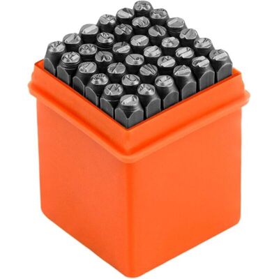 TEHTUY 36PCS 4mm Letter Punch Set, Letters A-Z & Numbers 0-9, Metal Punch Press Tool for Stamp/Metal/Wood/Leather, 40 Chrome Material (Orange) TEHTUY 36PCS 4mm Letter Punch Set, Letters A-Z & Numbers 0-9, Metal Punch Press Tool for Stamp/Metal/Wood/Leather, 40 Chrome Material (Orange)