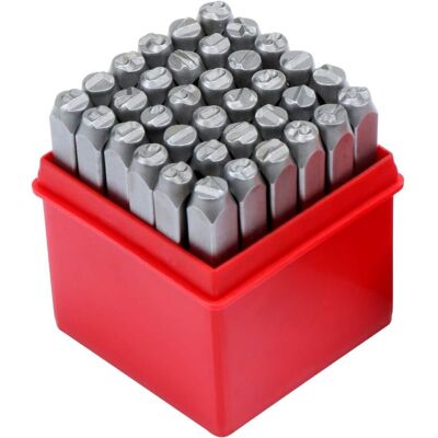 COOCHEER 36PCS Metal Punches with Numbers and Letters, Letters to Hit, 6mm COOCHEER 36PCS Metal Punches with Numbers and Letters, Letters to Hit, 6mm