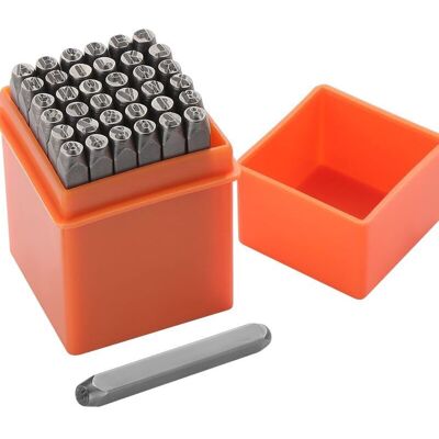 TEHTUY 37 Pieces Stamping Letters and Numbers, 3mm Punch, A-Z and 0-9, for Stamping Metal, Plastic, Wood, Leather TEHTUY 37 Pieces Stamping Letters and Numbers, 3mm Punch, A-Z and 0-9, for Stamping Metal, Plastic, Wood, Leather