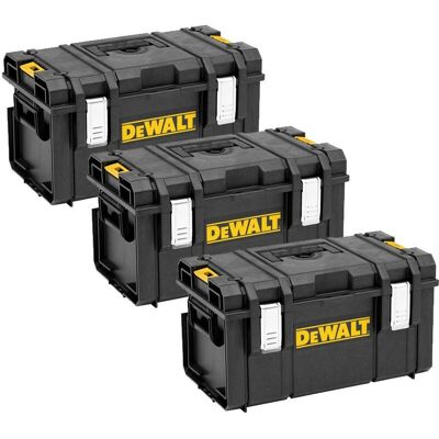 Dewalt - 3x Toughsystem DS300 Tough System Case Tool Box Storage Box Stackable 35L Dewalt - 3x Toughsystem DS300 Tough System Case Tool Box Storage Box Stackable 35L