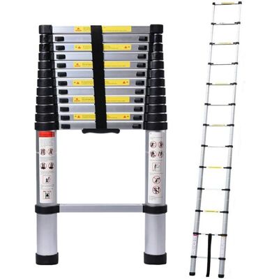 BRIEFNESS 5M Telescoping Ladder 16.4FT Aluminum Extension Ladder Step Ladders Loft Ladder Attic Ladder Collapsible Ladders for Home, Multi-Purpose Telescopic BRIEFNESS 5M Telescoping Ladder 16.4FT Aluminum Extension Ladder Step Ladders Loft Ladder Attic Ladder Collapsible Ladders for Home, Multi-Purpose Telescopic