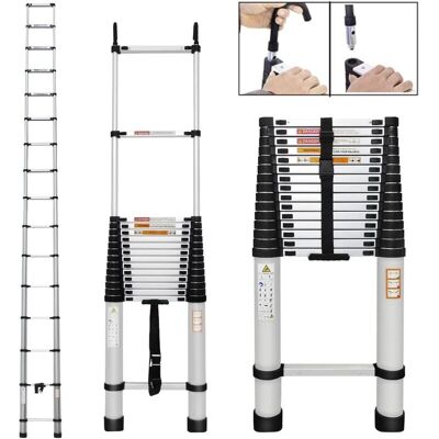 BRIEFNESS 6.2m Telescopic Folding Extension Ladder Multi Purpose Steps 20.34ft with Detachable Hooks Max Load 150kg for Multipurpose Super High and Safety BRIEFNESS 6.2m Telescopic Folding Extension Ladder Multi Purpose Steps 20.34ft with Detachable Hooks Max Load 150kg for Multipurpose Super High and Safety