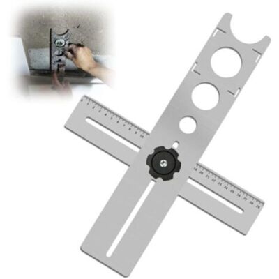 MCBOSON Adjustable Hole Locator, Tile Tool Ruler Tile Locator Angle Measurement Ruler Tile Angle Measurement Ruler, Po MCBOSON Adjustable Hole Locator, Tile Tool Ruler Tile Locator Angle Measurement Ruler Tile Angle Measurement Ruler, Po