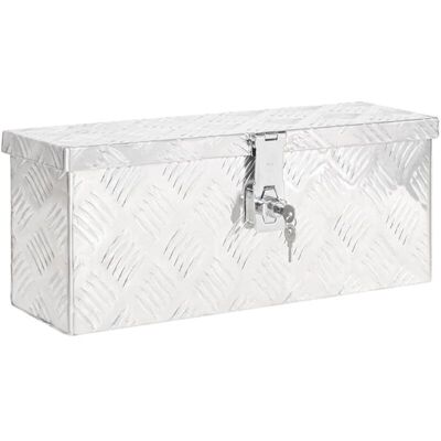 vidaXL Silver Aluminium Storage Box - 50x20.5x15 cm vidaXL Silver Aluminium Storage Box - 50x20.5x15 cm