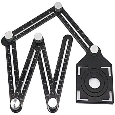 SNQ Aluminum Alloy Hex Angle Finder - Universal Protractor - Universal Aperture Finder - Upgraded Aluminum Alloy Ruler - Multi-Angle Measuring Tool SNQ Aluminum Alloy Hex Angle Finder - Universal Protractor - Universal Aperture Finder - Upgraded Aluminum Alloy Ruler - Multi-Angle Measuring Tool