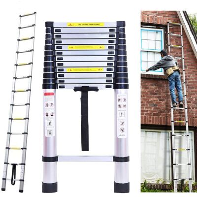 BRIEFNESS Aluminum Extension Straight Ladder 16.4FT/5M Non-Slip Extending Attic Loft Ladder Lightweight Folding Ladders Extendable Multi Purpose 13 Steps Ladder BRIEFNESS Aluminum Extension Straight Ladder 16.4FT/5M Non-Slip Extending Attic Loft Ladder Lightweight Folding Ladders Extendable Multi Purpose 13 Steps Ladder