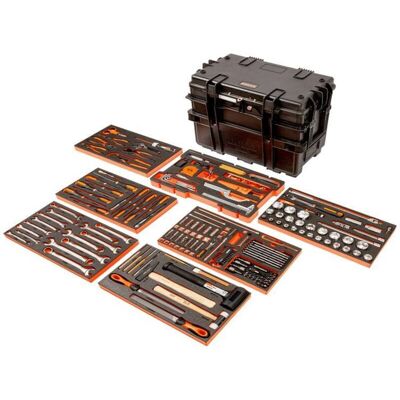 Bahco MOBILE MOBILE Rigid Tool Case on Wheels Kit, 200 Piece BAHMOBILE Bahco MOBILE MOBILE Rigid Tool Case on Wheels Kit, 200 Piece BAHMOBILE