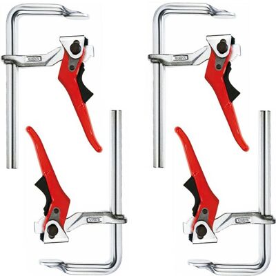 Bessey GSH Ratchet Lever Clamps Heavy Duty 7500n Four Clamps GSH 250/120 Bessey GSH Ratchet Lever Clamps Heavy Duty 7500n Four Clamps GSH 250/120