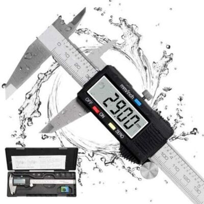 MCBOSON Caliper, 150mm Digital Caliper Stainless Steel Large LCD Screen Adjustable Precision 0.01mm, mm/inch Conversion, Splash Resistant MCBOSON Caliper, 150mm Digital Caliper Stainless Steel Large LCD Screen Adjustable Precision 0.01mm, mm/inch Conversion, Splash Resistant