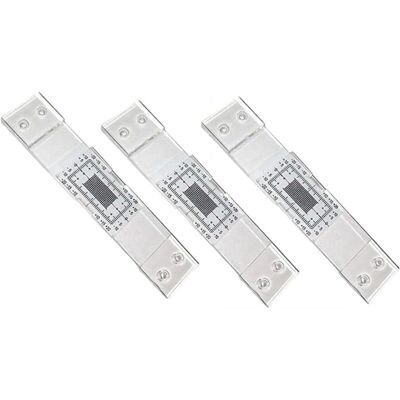 Ccykxa - Crack Monitoring Record, 3-Piece Crack Measuring Tool, Crack Width Gauge, Transparent Acrylic Angle Crack Comparison Caliper, Easy Ccykxa - Crack Monitoring Record, 3-Piece Crack Measuring Tool, Crack Width Gauge, Transparent Acrylic Angle Crack Comparison Caliper, Easy